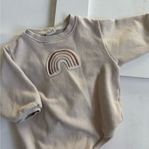 Kids Beige Rainbow Sweatshirt